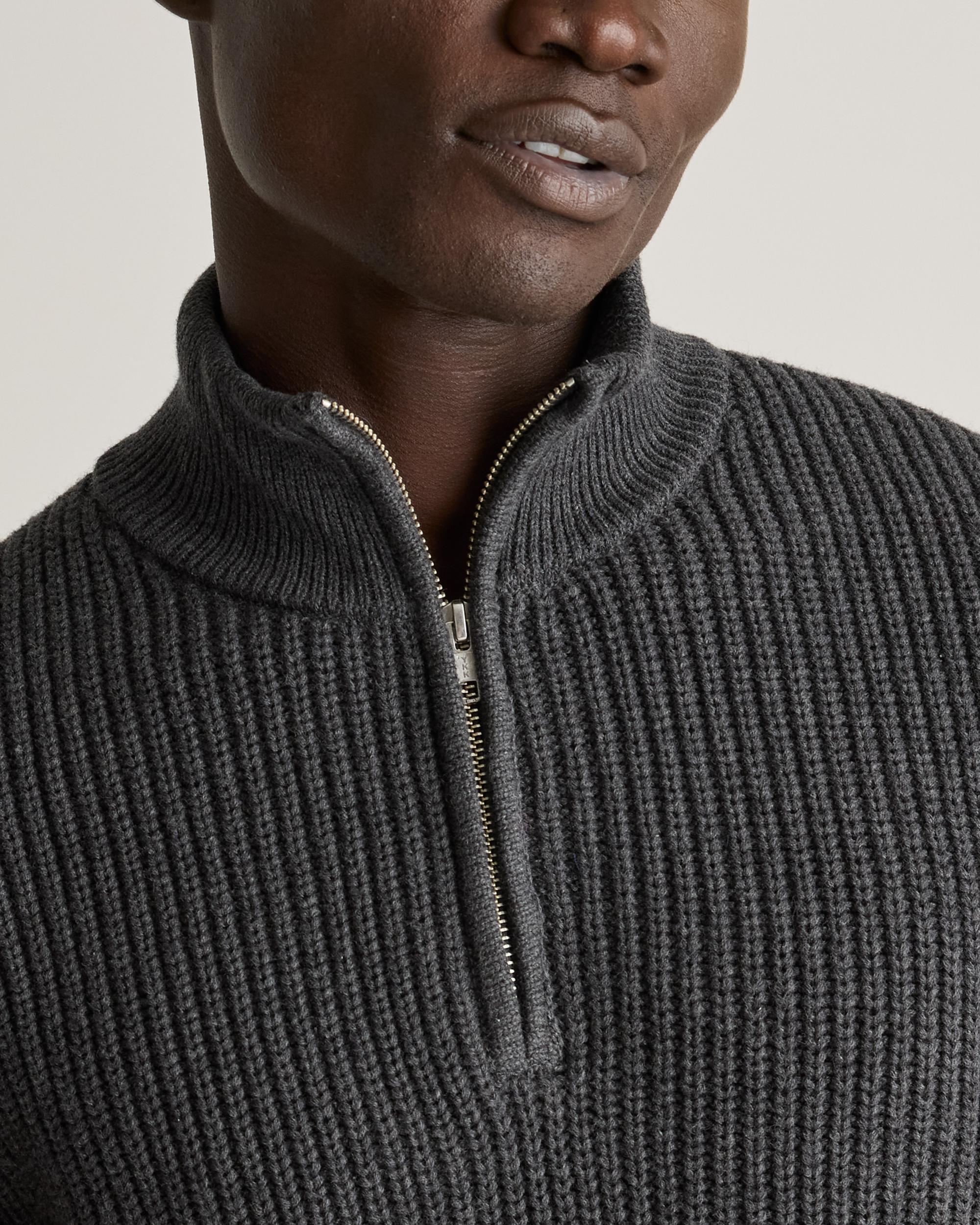 Quince | Men's Fisherman Quarter-Zip Sweater Organic Cotton Product Image