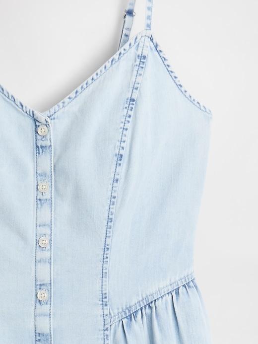 Denim Seamed Maxi Dress Product Image