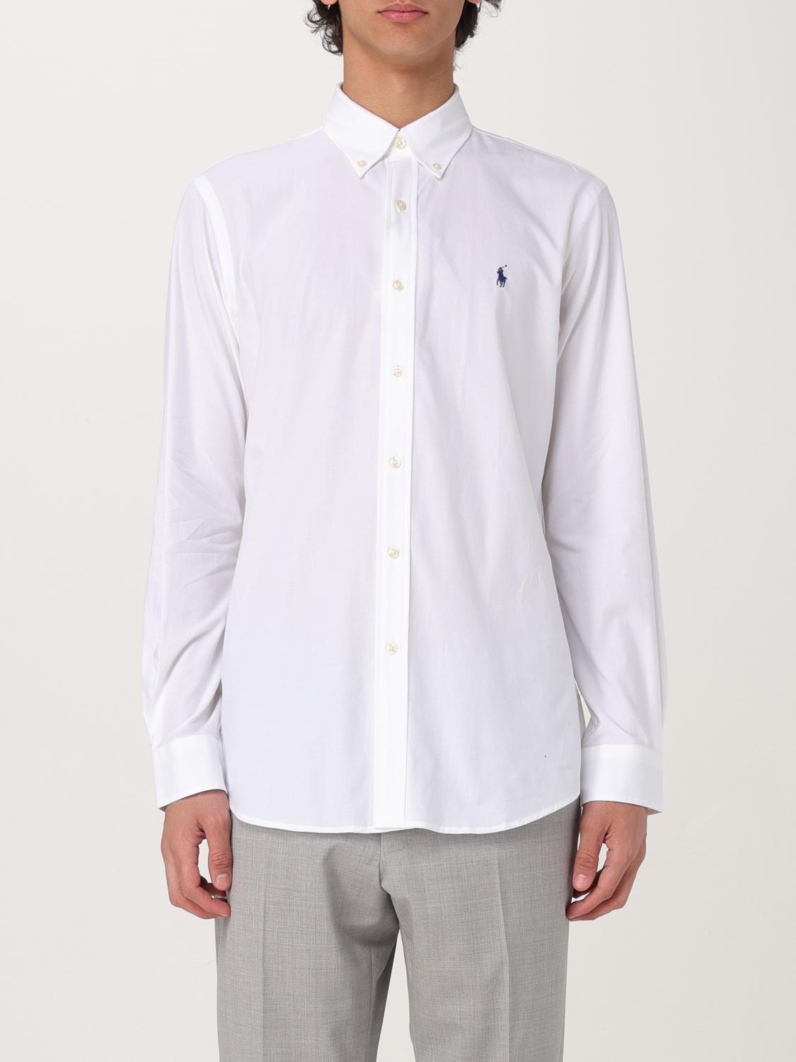 POLO RALPH LAUREN Long Sleeve Sport Shirt Clothing In White Product Image