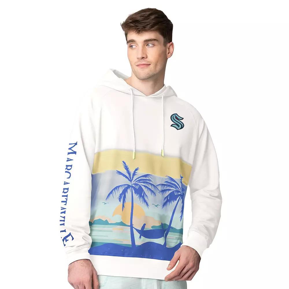 Men's Margaritaville Cream Seattle Kraken Island Dream Peached Pullover Hoodie,  Product Image