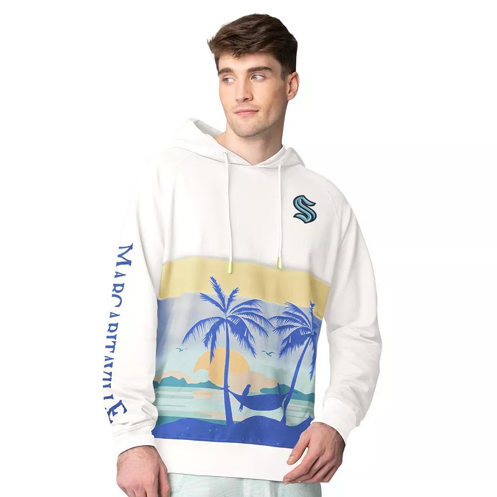 Men's Margaritaville Cream Seattle Kraken Island Dream Peached Pullover Hoodie,  Product Image