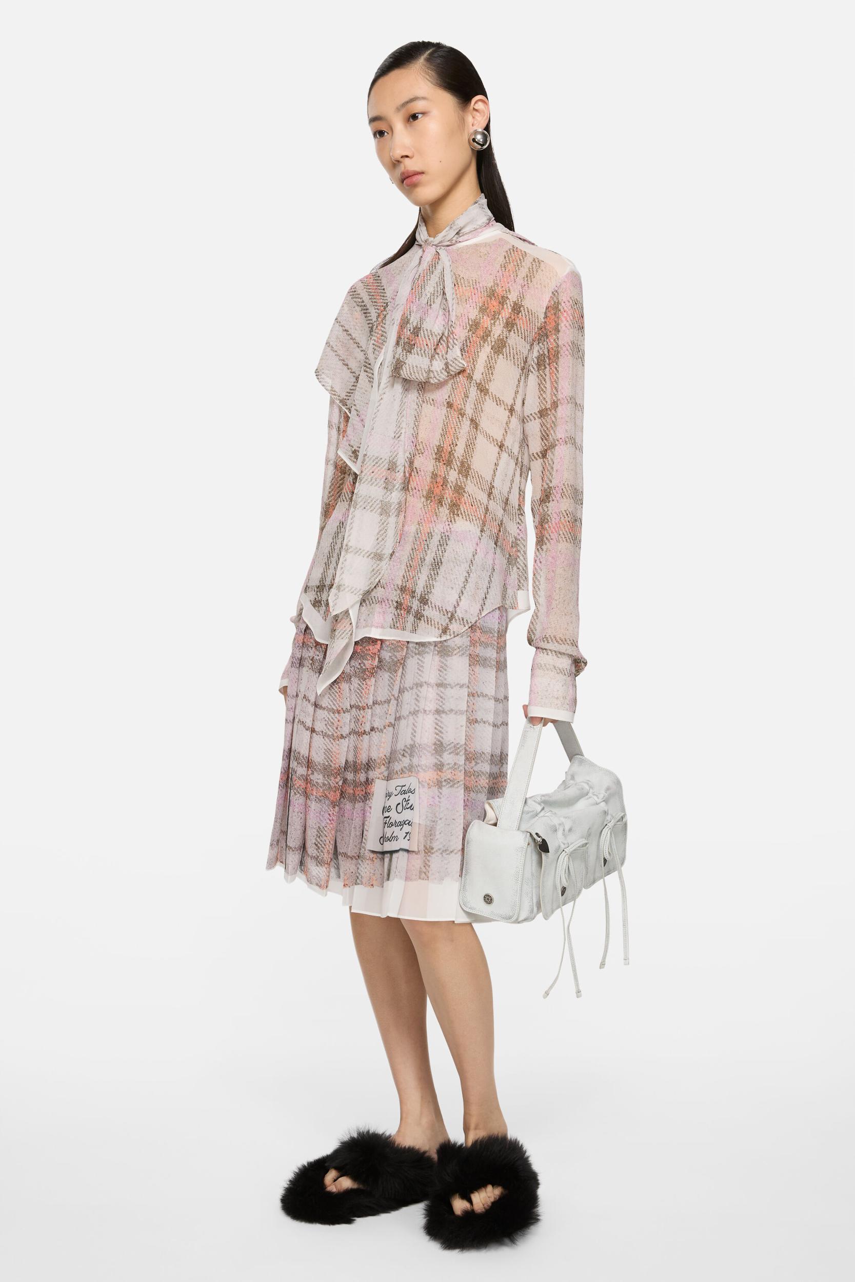 Pleated print skirt Product Image