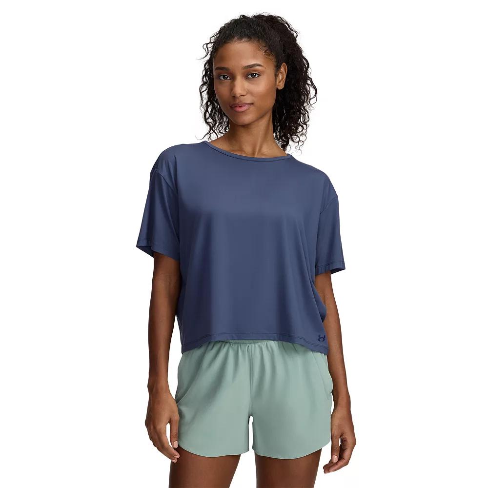 Women's Under Armour Motion Short Sleeve Tee, Size: Large, Downpour Gray Product Image