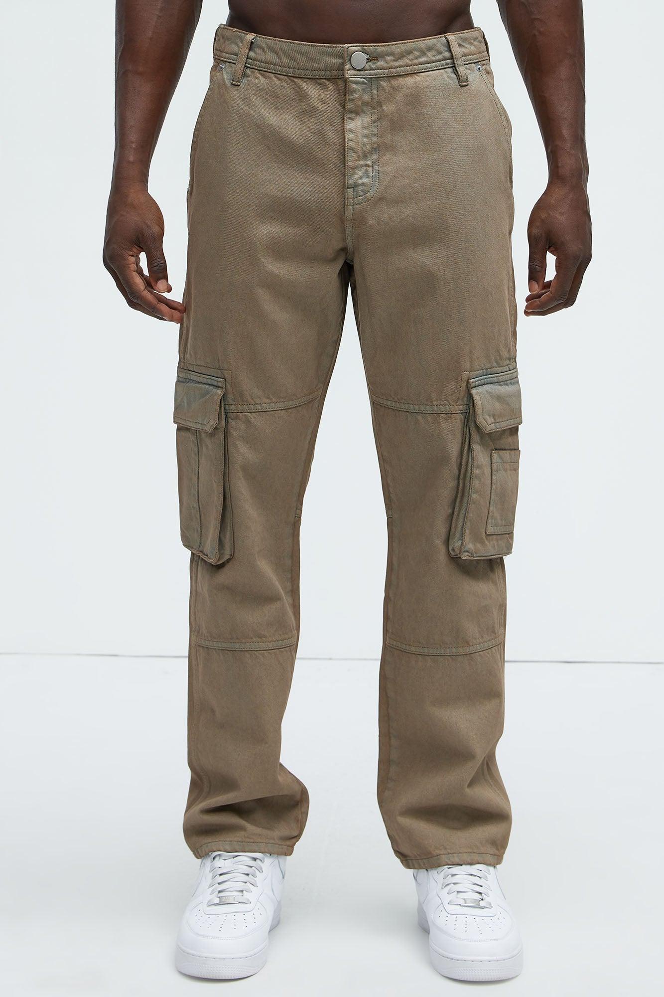 Mark Straight Cargo Jeans - Grey Mineral Wash Product Image