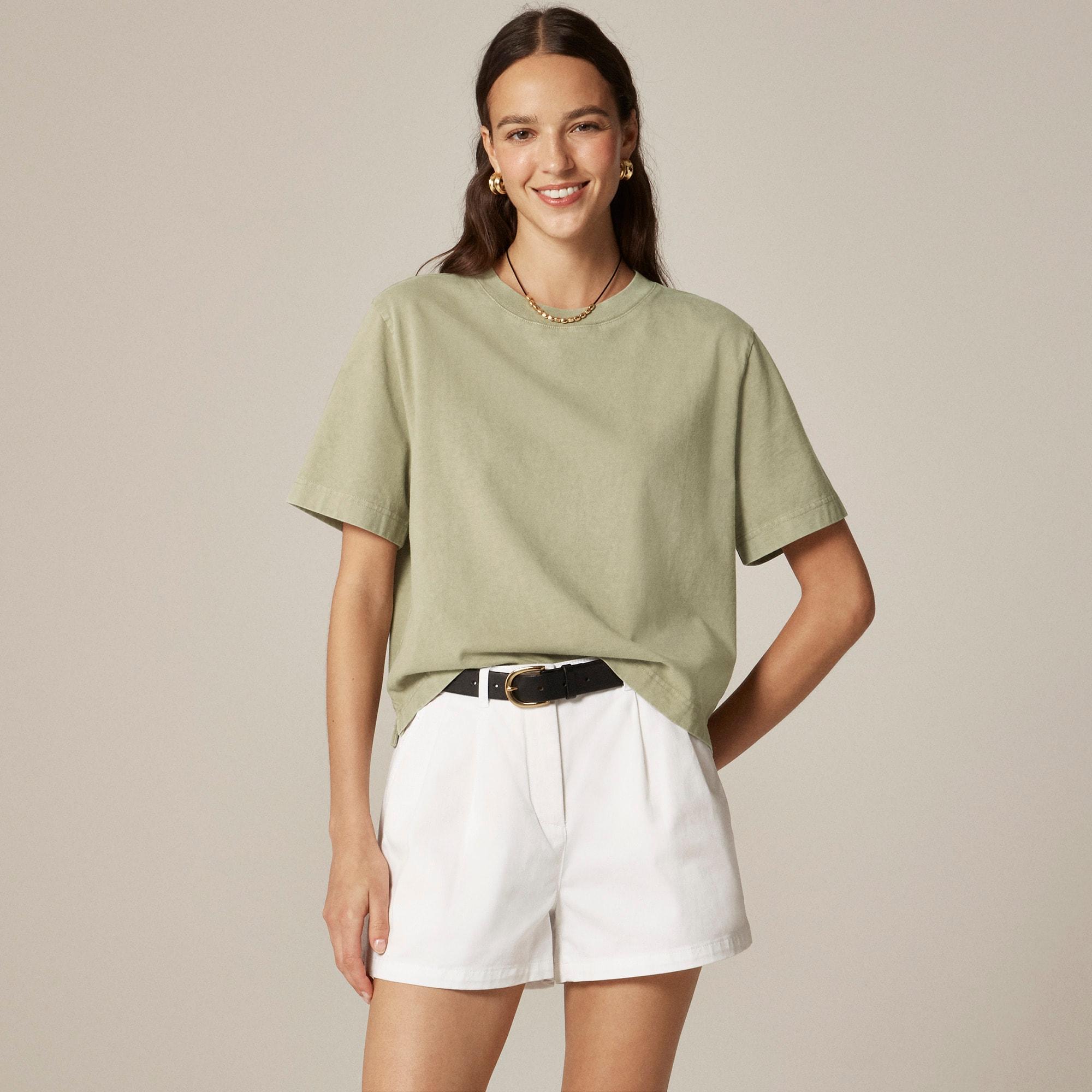 Relaxed premium-weight cropped T-shirt Product Image