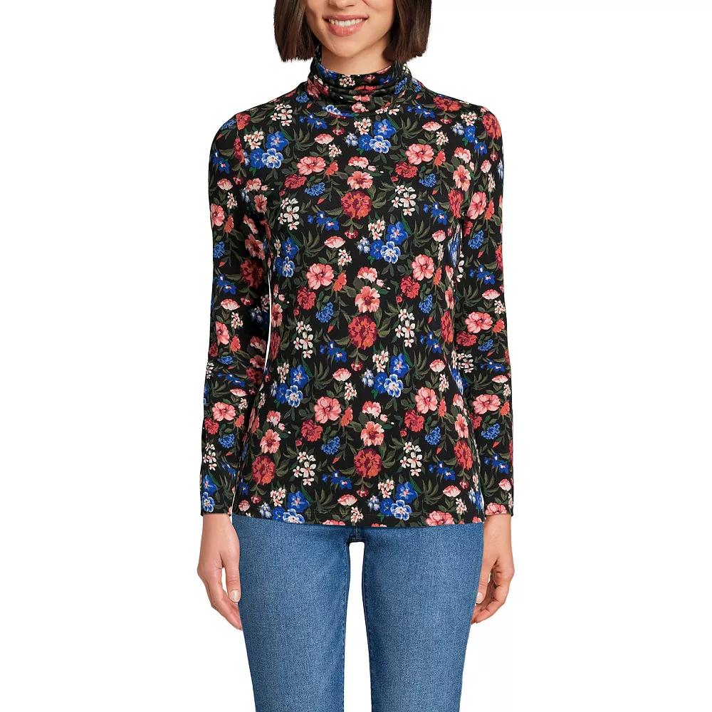 Women's Lands' End Lightweight Fitted Turtleneck,  Product Image