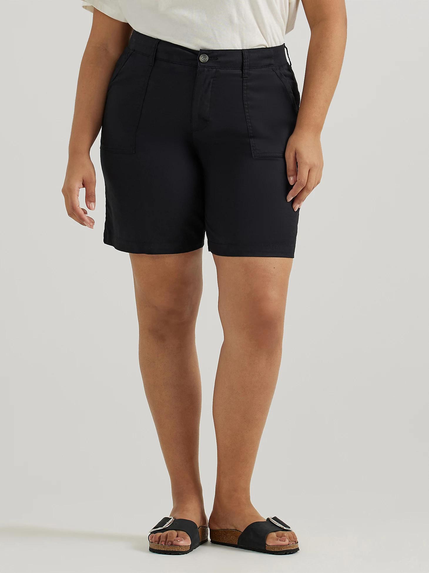 Women's Ultra Lux Comfort with Flex-To-Go Relaxed Fit Utility Bermuda (Plus) | Women's Shorts | Lee® Product Image