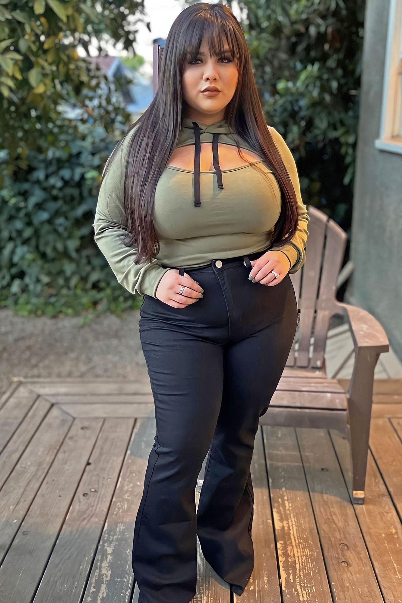 Valentina High Rise Flare Jeans - Black Product Image