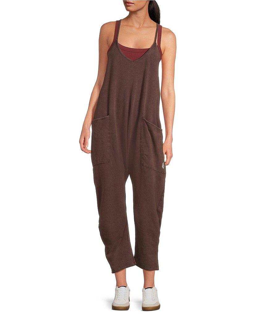 Free People FP Movement Sleeveless Scoop Neck Ankle Length Patch Pocket Hot Shot Onesie Product Image