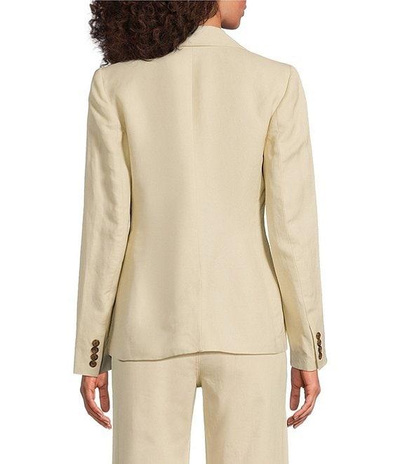 Lauren Ralph Lauren Peak Lapel Collar Long Sleeve Twill Blazer Product Image
