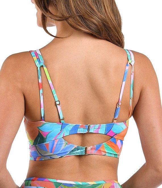 La Blanca Tropi-Flage Mesh Inset High Waist Swim Bottom Product Image