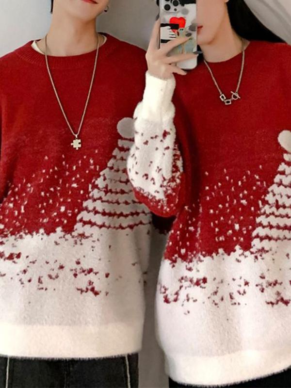 Men's Christmas Tree Jacquard Sweater Product Image