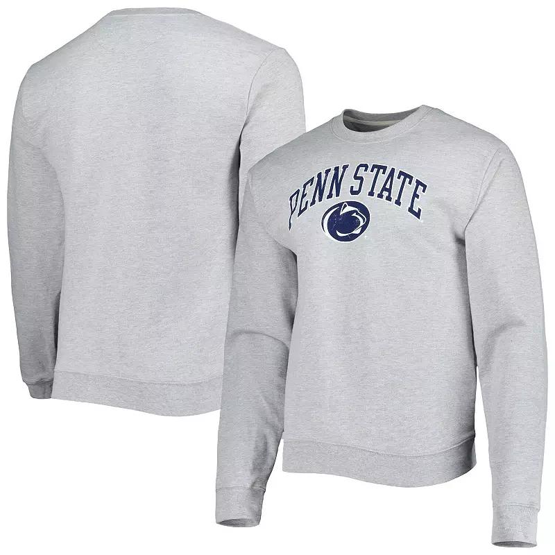 Men's League Collegiate Wear Heather Gray Penn State Nittany Lions 1965 Arch Essential Lightweight Pullover Sweatshirt,  Product Image
