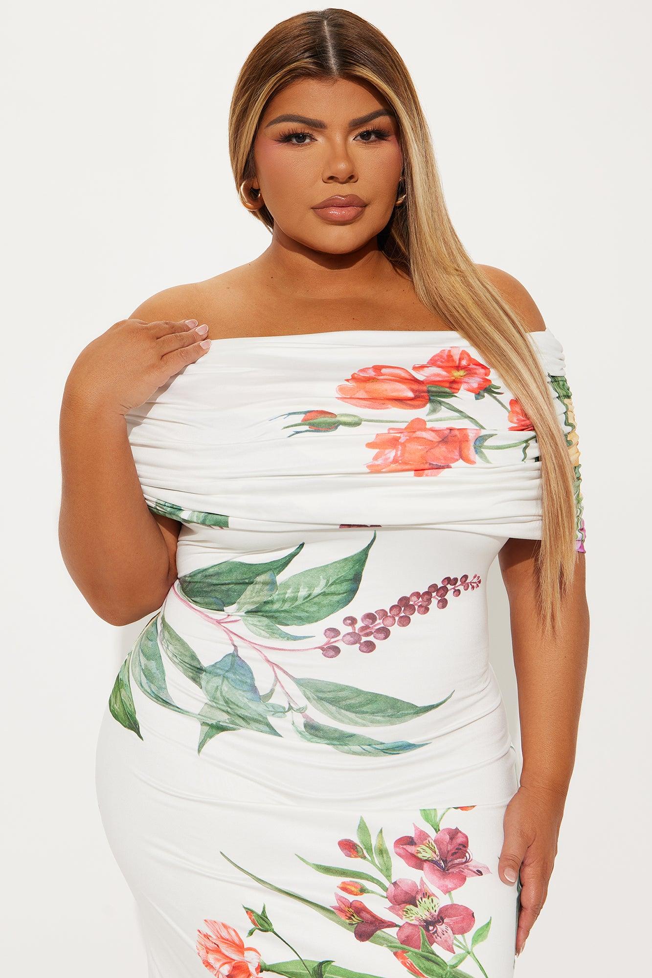Paradise Floral Maxi Dress - Off White/combo Product Image