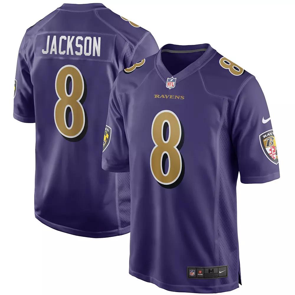 Nike Mens NFL Baltimore Ravens (Lamar Jackson) Game Football Jersey | 67NMBR2A8GF-2LA Product Image