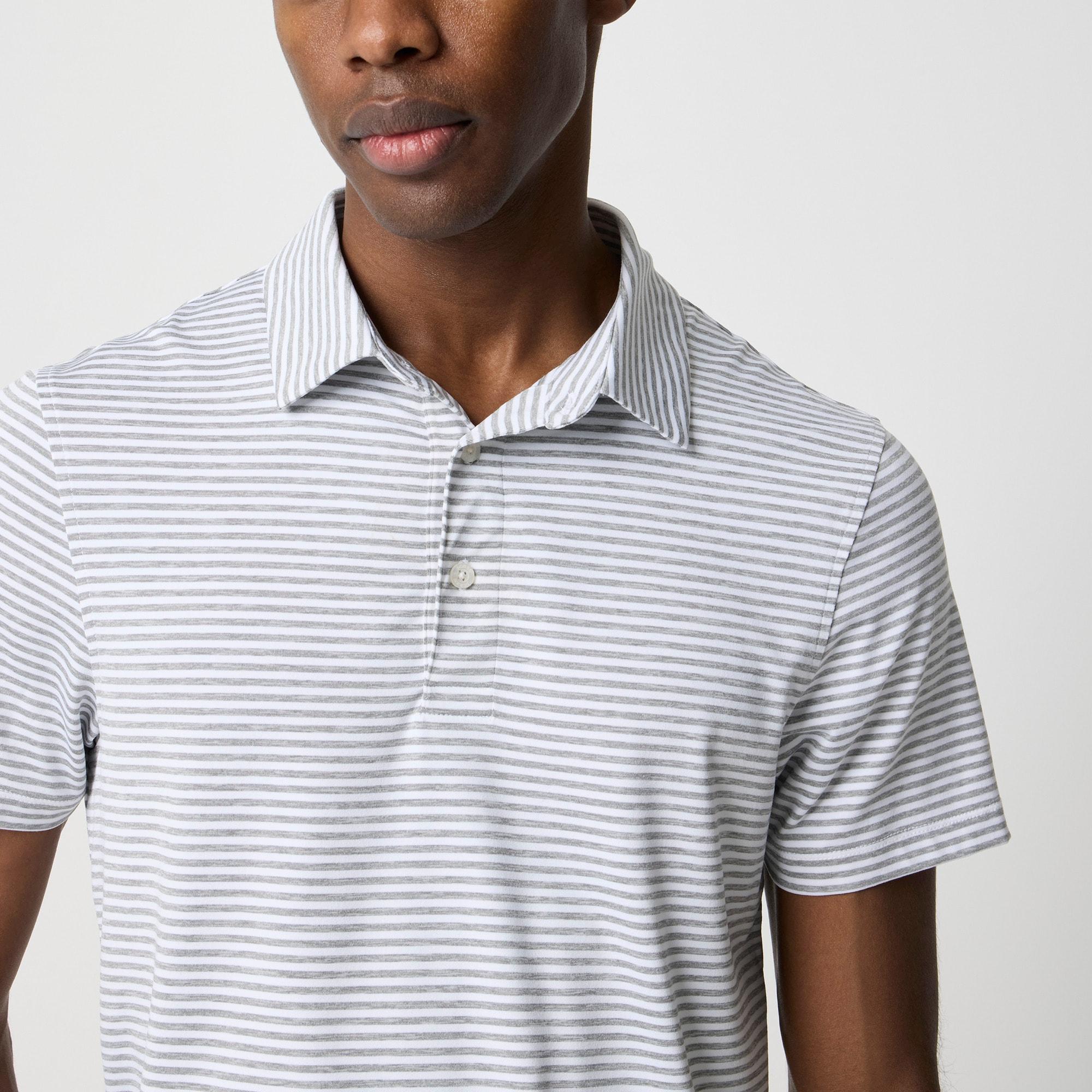 Striped performance polo shirt Product Image