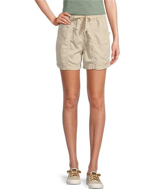 Faherty Topanga Organic Cotton Blend High Rise Flat Front Shorts Product Image