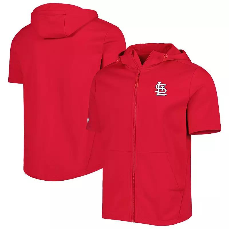 Men's Levelwear Red St. Louis Cardinals Recruit Full-Zip Short Sleeve Hoodie,  Product Image