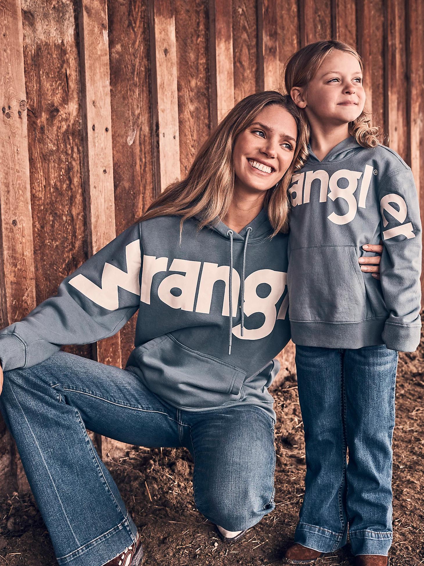 Women's Wrangler Bold Logo Hoodie in Azure Product Image