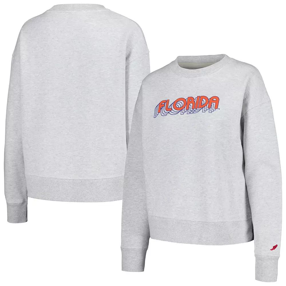 Women's League Collegiate Wear Ash Florida Gators Boxy Pullover Sweatshirt, Size: Small, Black Product Image