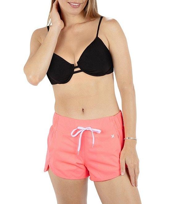 Hurley Aquas Solid Wide Elastic Drawstring Pull-On Board Shorts Product Image