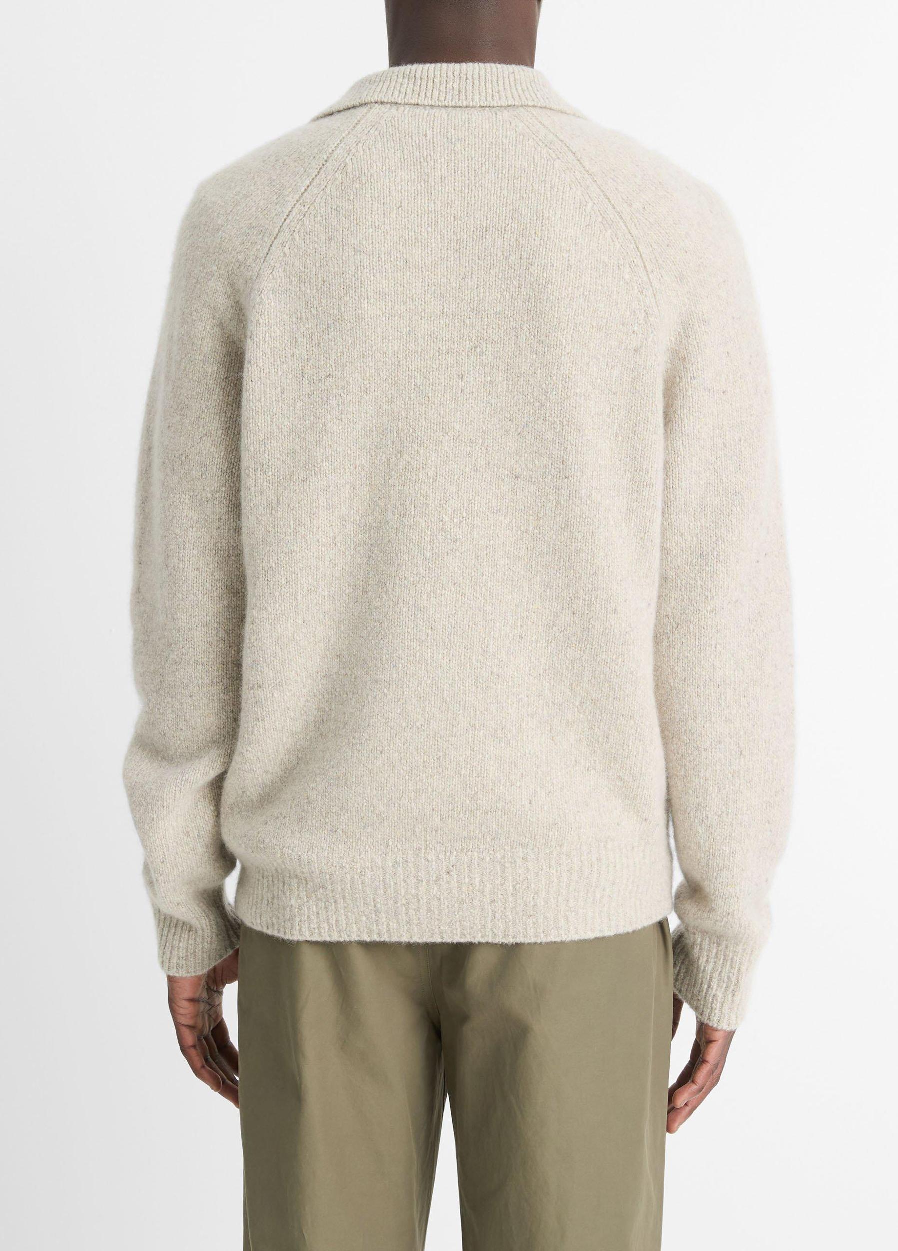 Cashmere Donegal Johnny-Collar Sweater Product Image