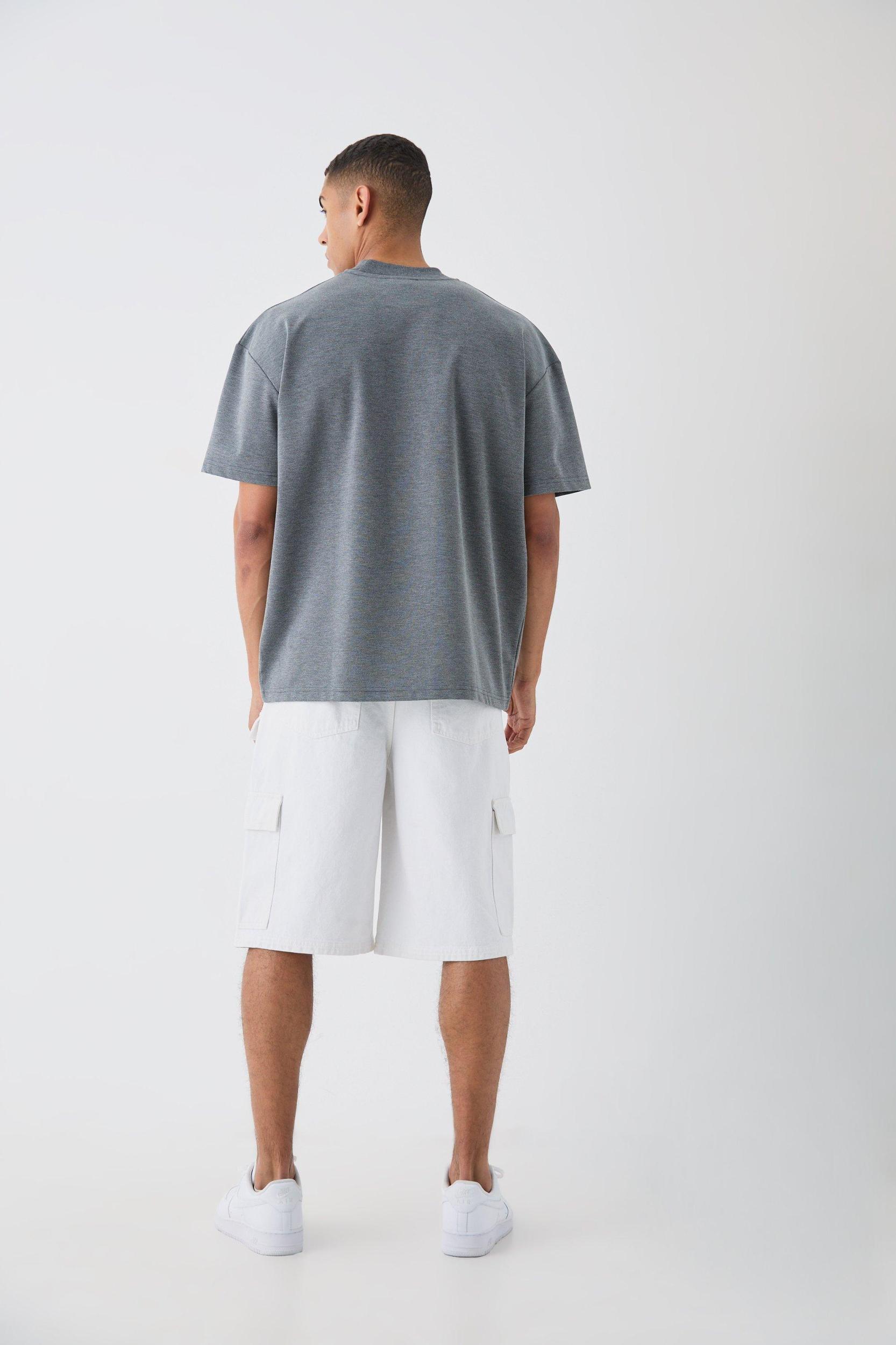 Oversized Rubber Print Heavyweight T-shirt | boohooMAN USA Product Image