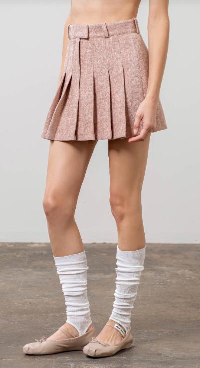 Pleated Mini Skirt Product Image