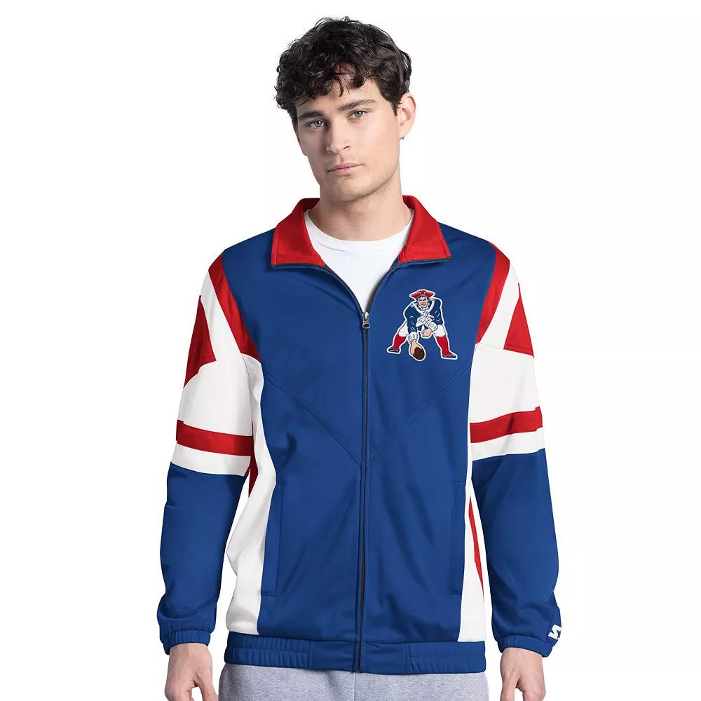 Men's Starter Navy New England Patriots Contender Vintage Logo Full-Zip Track Jacket,  Product Image