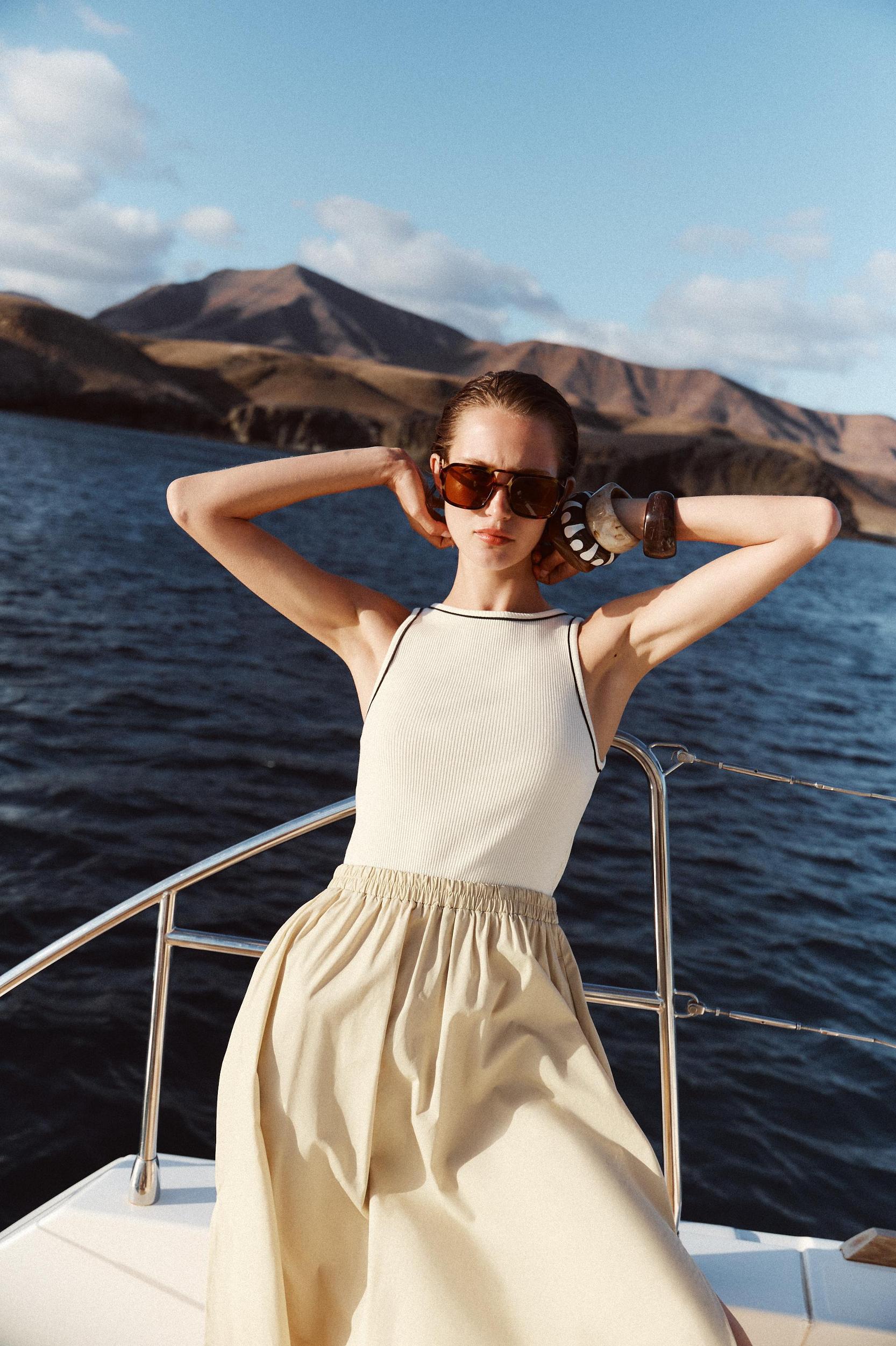 COMBINATION MIDI DRESS Product Image