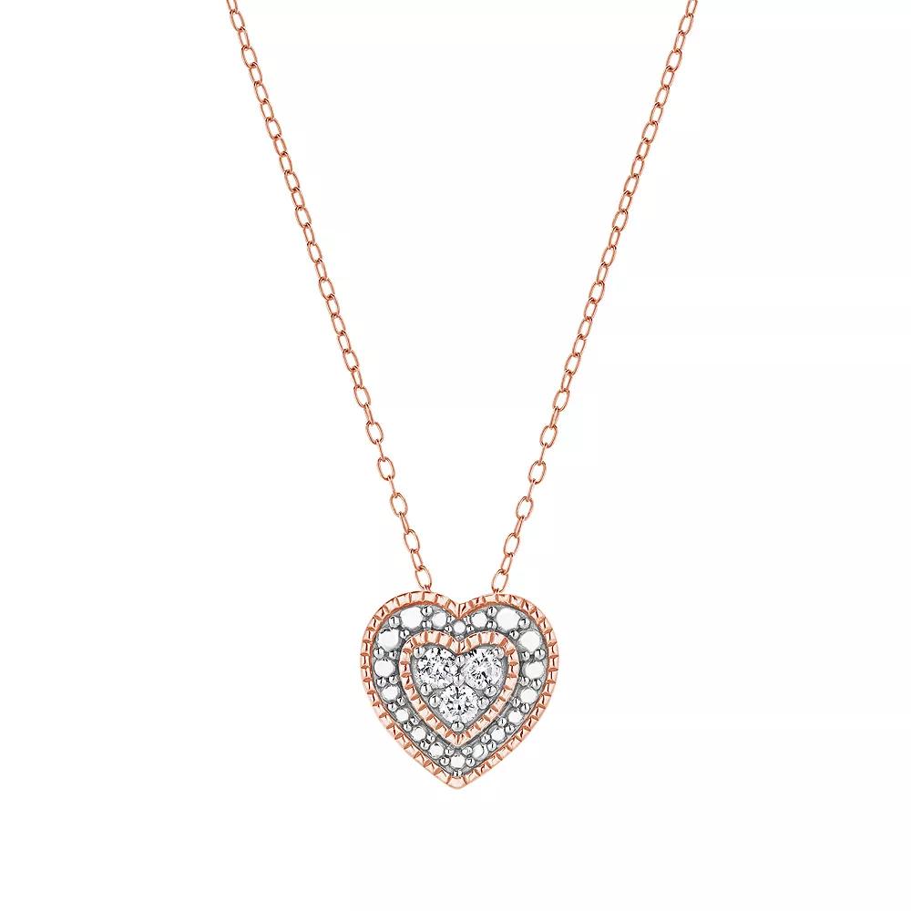Diamond Brilliance 1/10 Carat T.W. Lab-Grown Diamond Heart Pendant Necklace, Women's,  Product Image