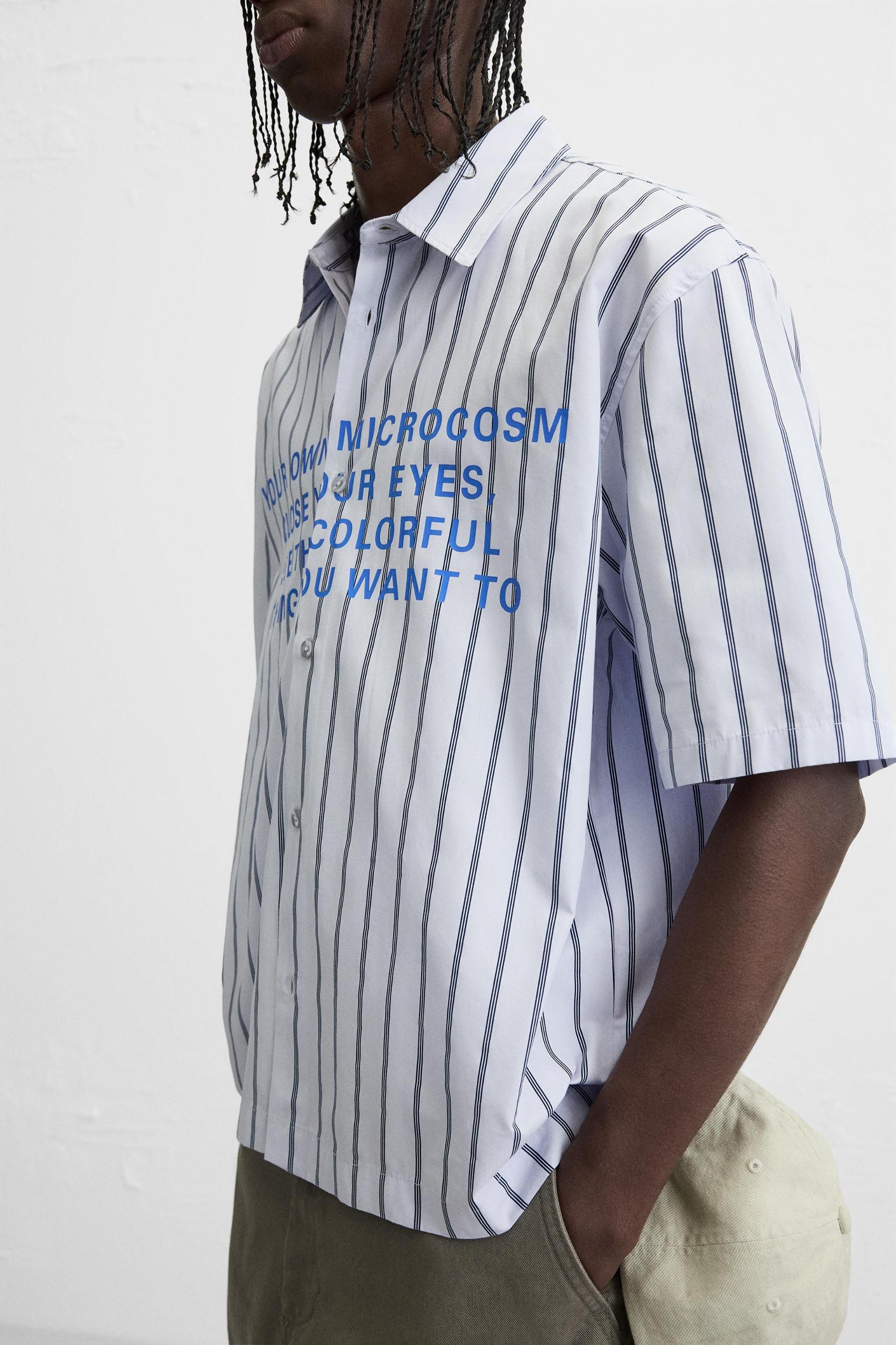 STRIPED TEXT SHIRT Product Image