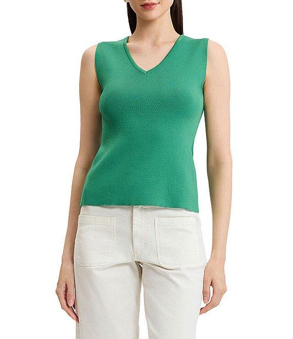 Ming Wang x Family Savvy Soft Knit V-Neck Sleeveless Tank Product Image