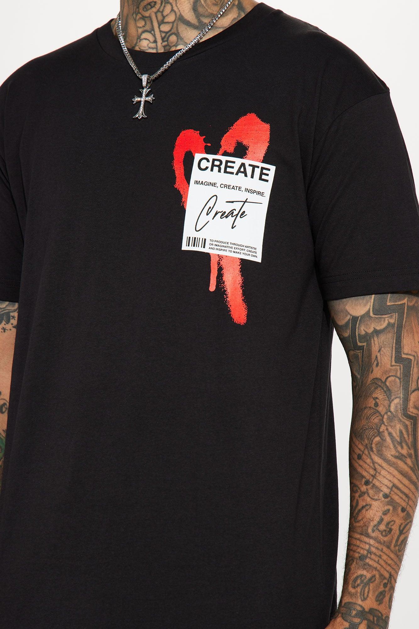 Create Love Short Sleeve Tee - Black Product Image