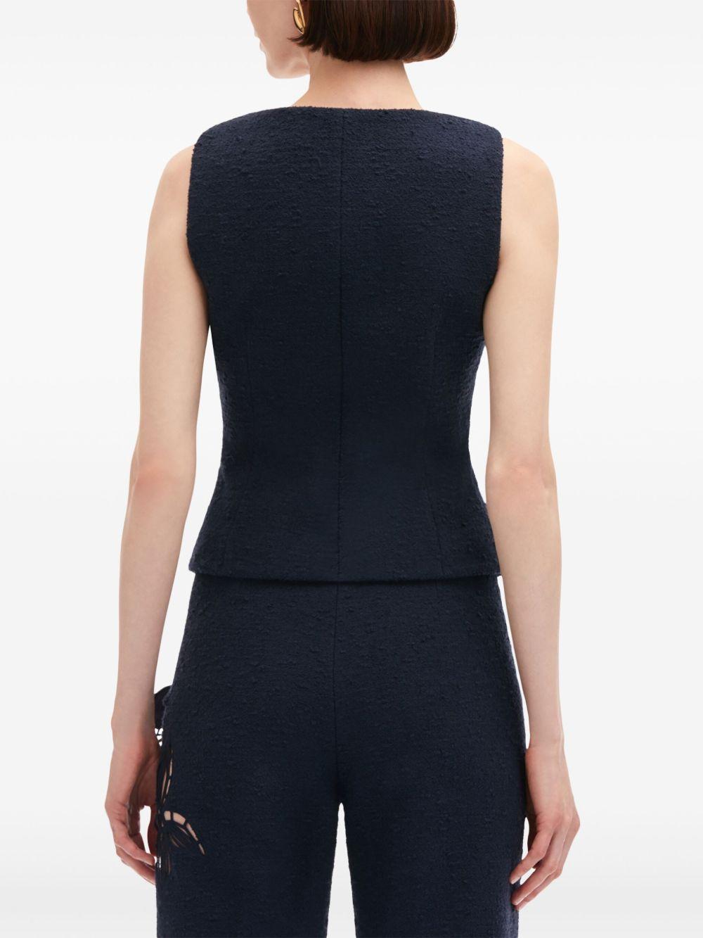 O Button tweed vest Product Image