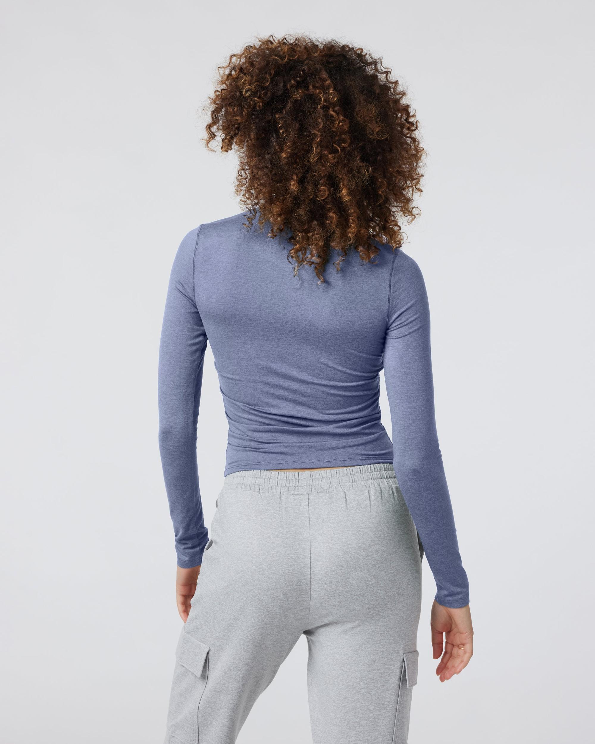 Long Sleeve Halo Ruched Tee Product Image