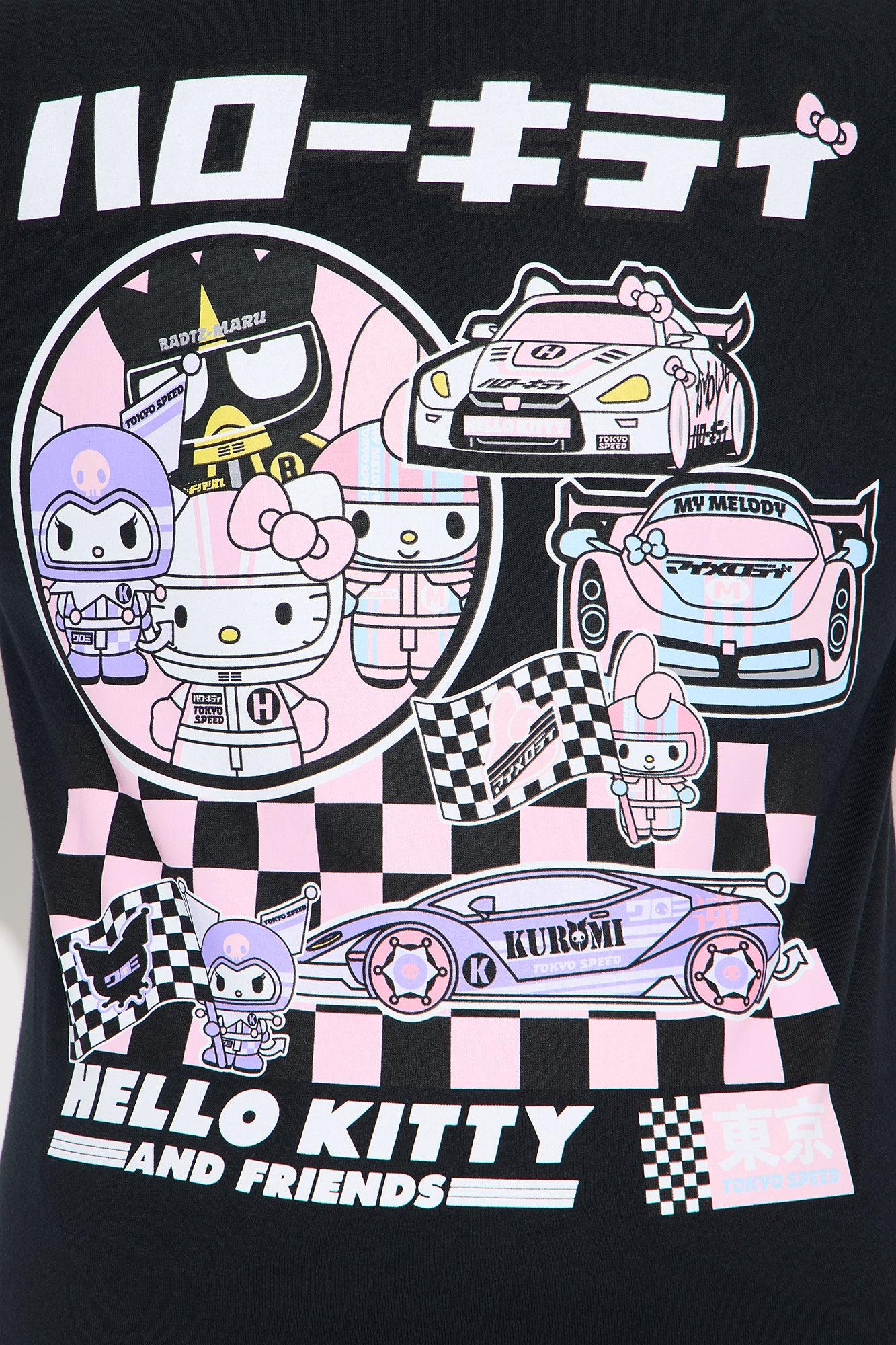 Hello Kitty Tokyo Speed Oversized Tee - Black Product Image