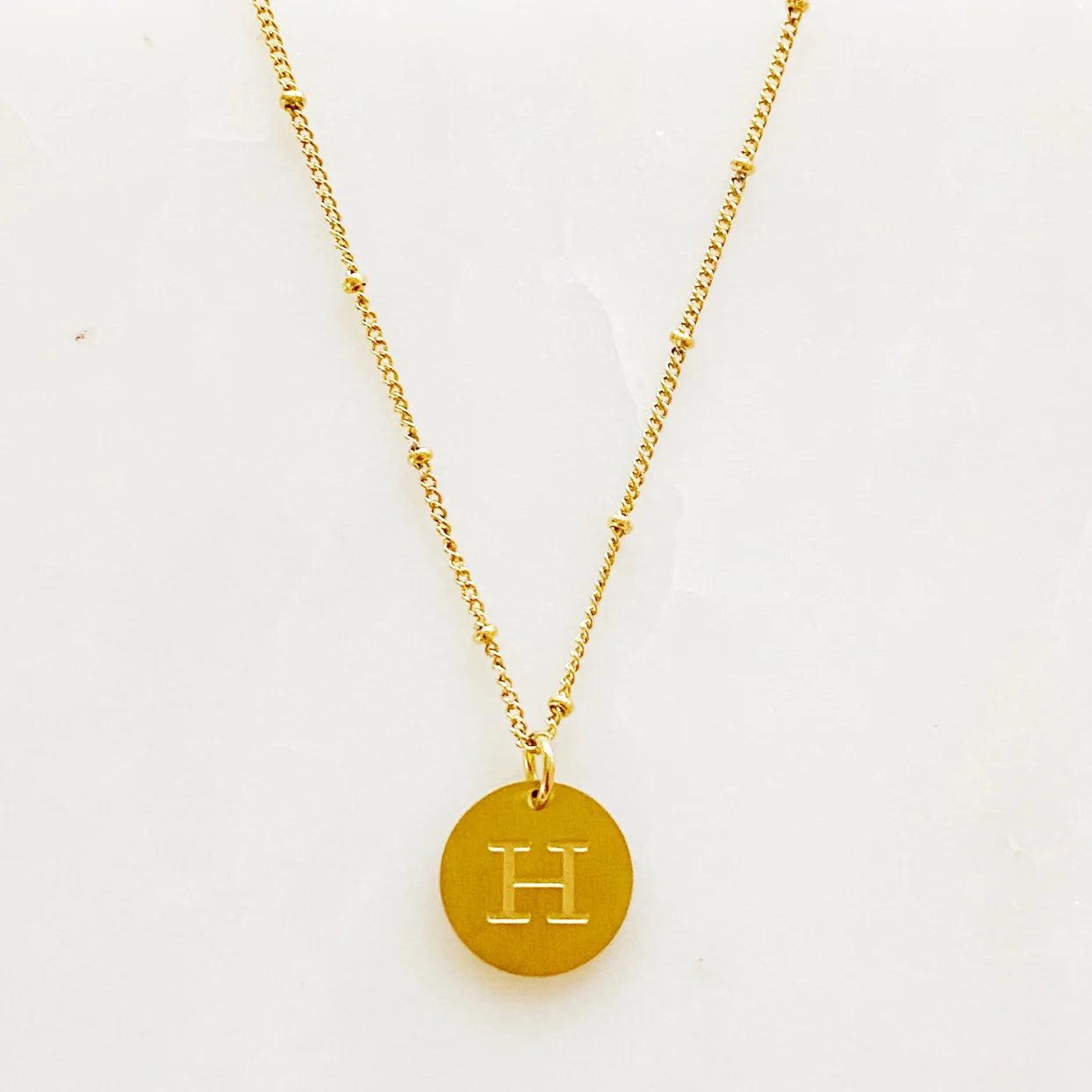 Round Initial Necklace Product Image