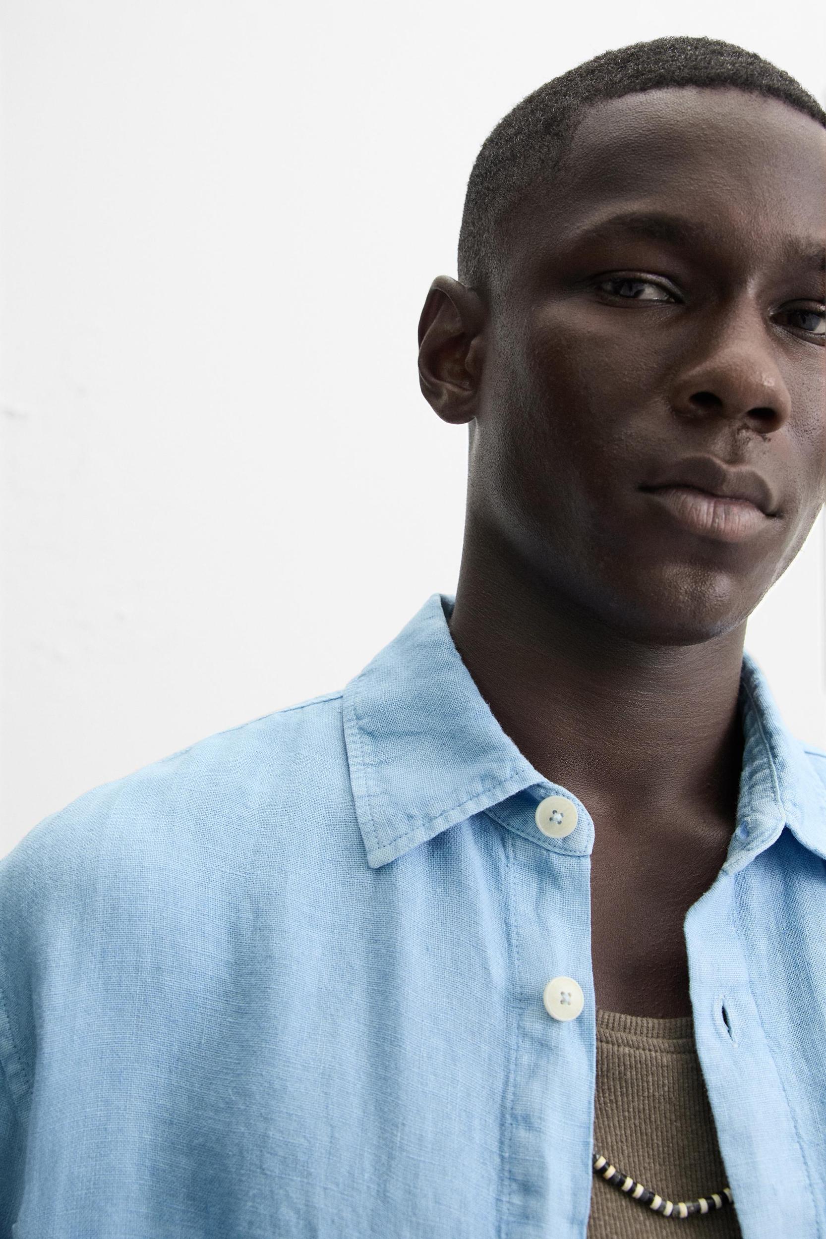 WASHED 100% LINEN SHIRT Product Image