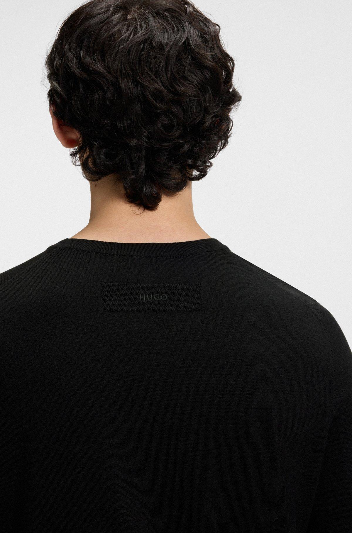 Virgin-wool sweater with embroidered logo Product Image