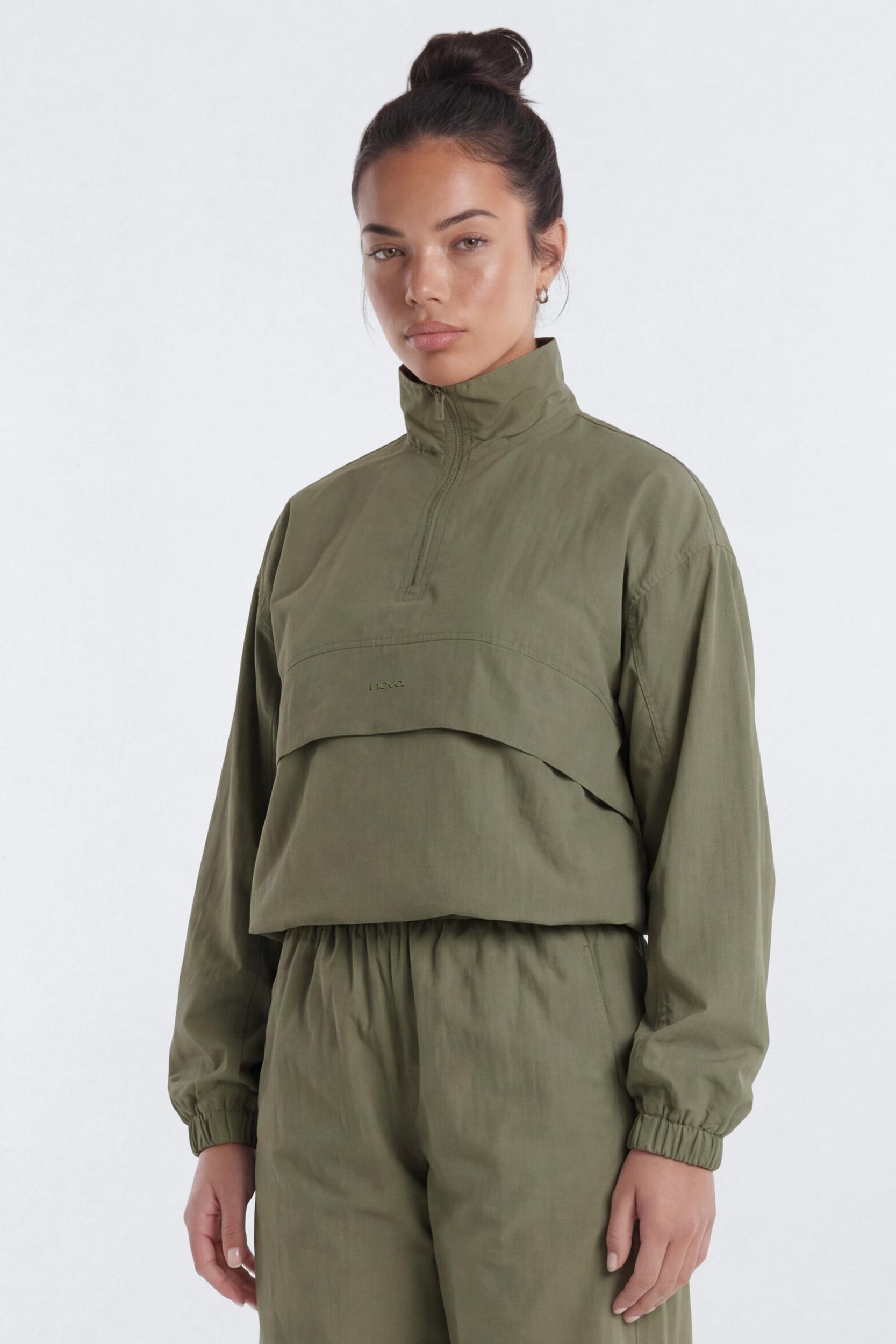 CoreNylon Hooded Full Zip Jacket - Moss Male Product Image