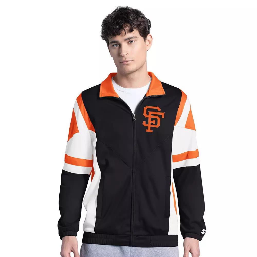 Men's Starter Royal/Orange New York Mets Contender Tricot Full-Zip Track Jacket,  Product Image