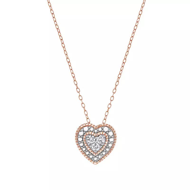 Diamond Brilliance 1/10 Carat T.W. Lab-Grown Diamond Heart Pendant Necklace, Women's,  Product Image