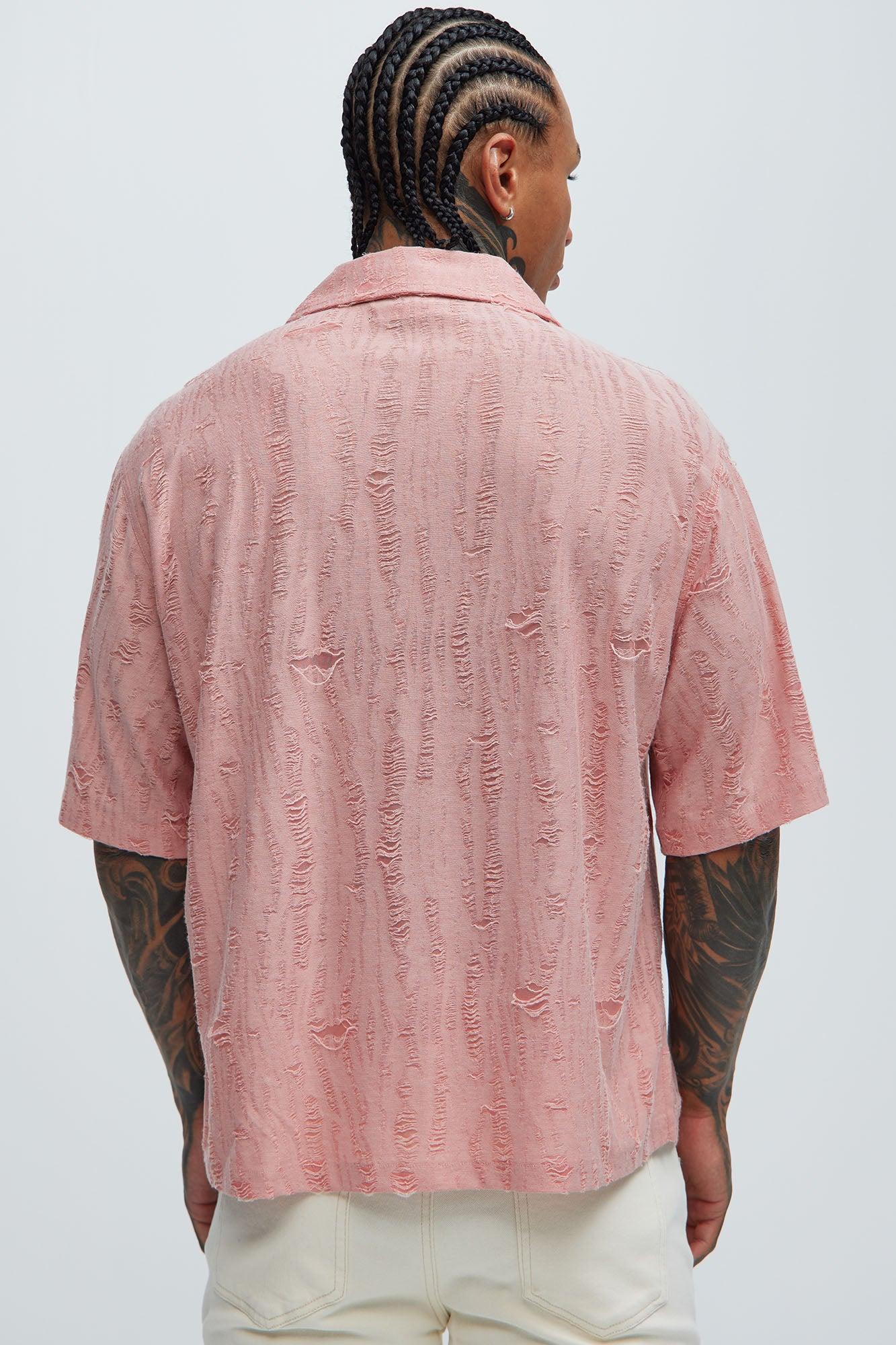 Lynx Textured Shirt - Mauve Product Image