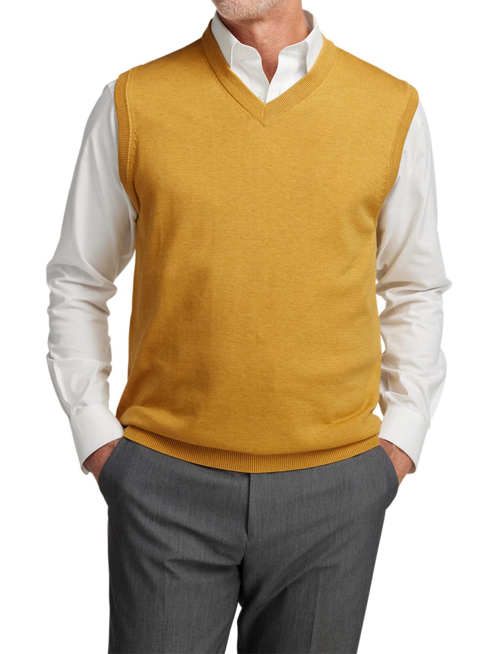 Supima Cotton Vest - Mustard Product Image