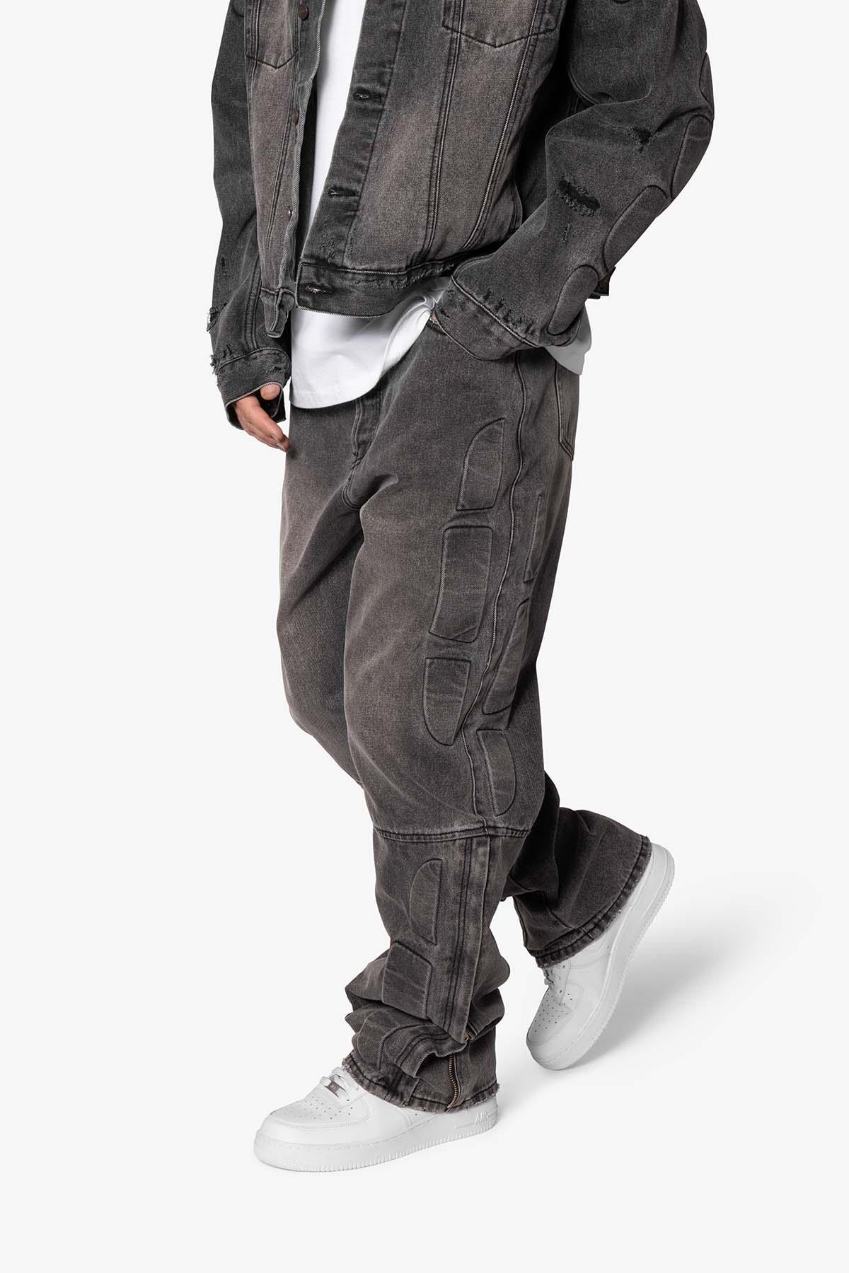 Ultra Baggy Moto Denim - Black Product Image