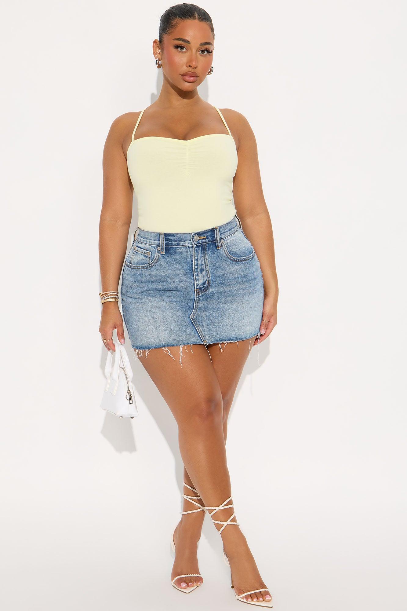 Nina Sweetheart Ruched Cami - Yellow Female Product Image