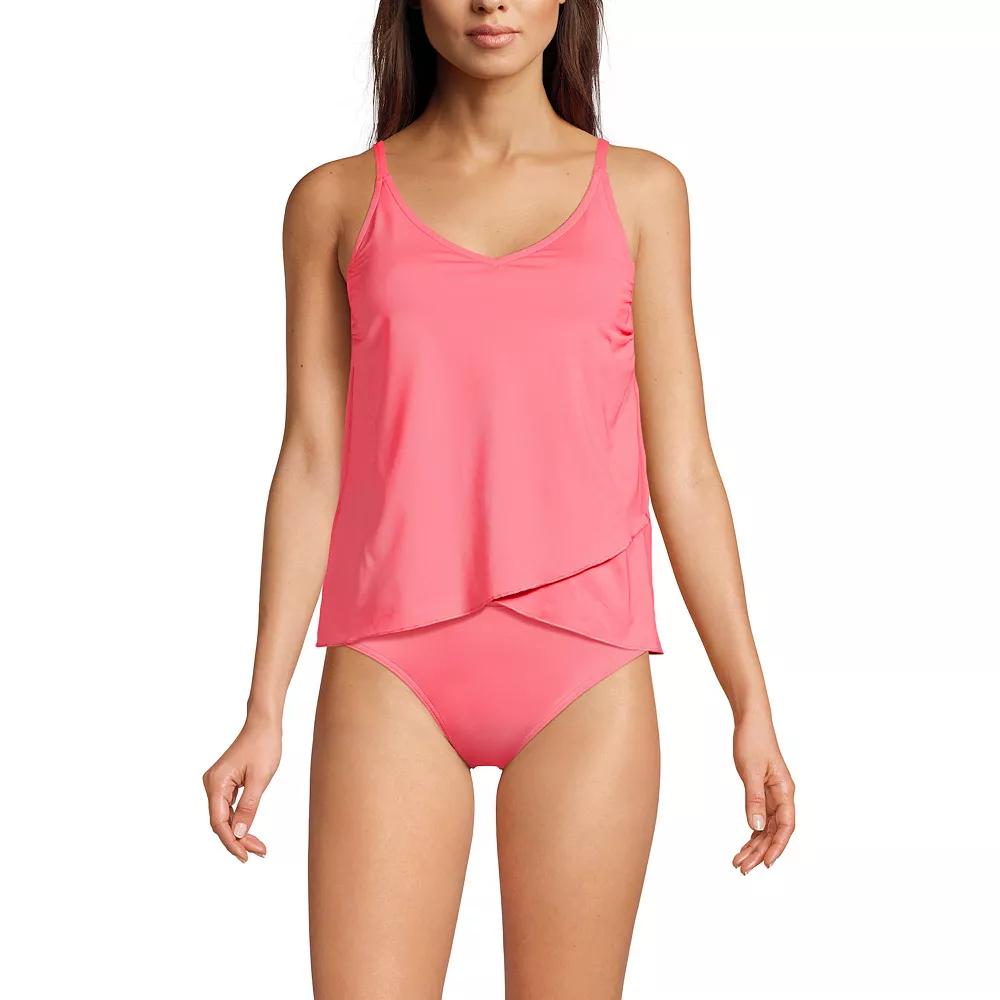 Women's Lands' End Chlorine Resistant Tulip Hem Tankini Swimsuit Top,  Product Image