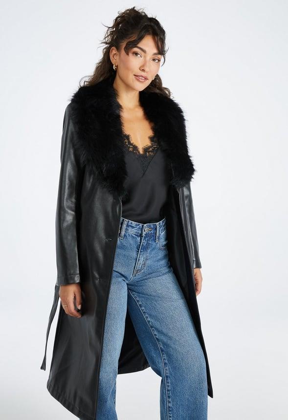 JustFab Margaux Platform Loafer Pump Womens Black/ White Size 8.5 Product Image