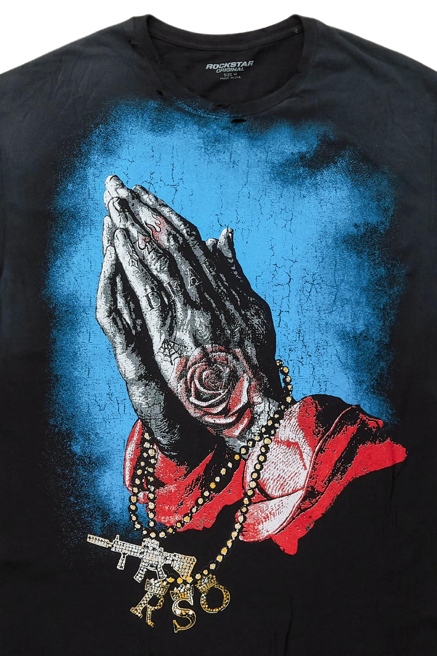 Gonave Black Oversized Graphic T-Shirt Male Product Image